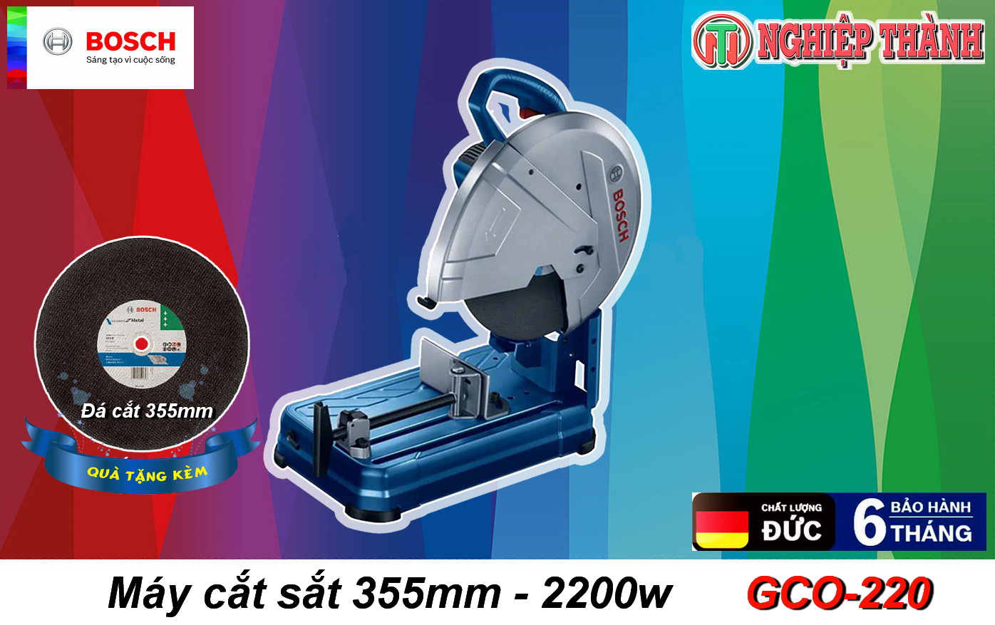 Máy cắt sắt BOSCH GCO 220 (CHÍNH HÃNG BẢO HÀNH ĐIỆN TỬ)