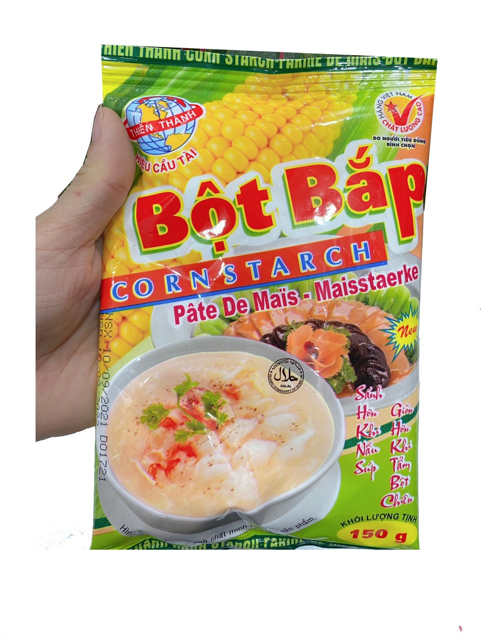 Bột bắp thiên thành cầu tài-150gr-hàng có sẵn,nsx12/2021