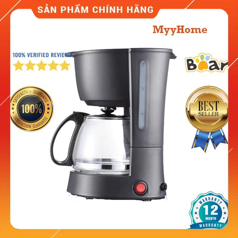 Máy pha cà phê BEAR KFJ-403, sử dụng điện, dùng để pha cà phê xay , có thể pha được được cả trà và cà phê, tự ngắt điện khi hết nước.