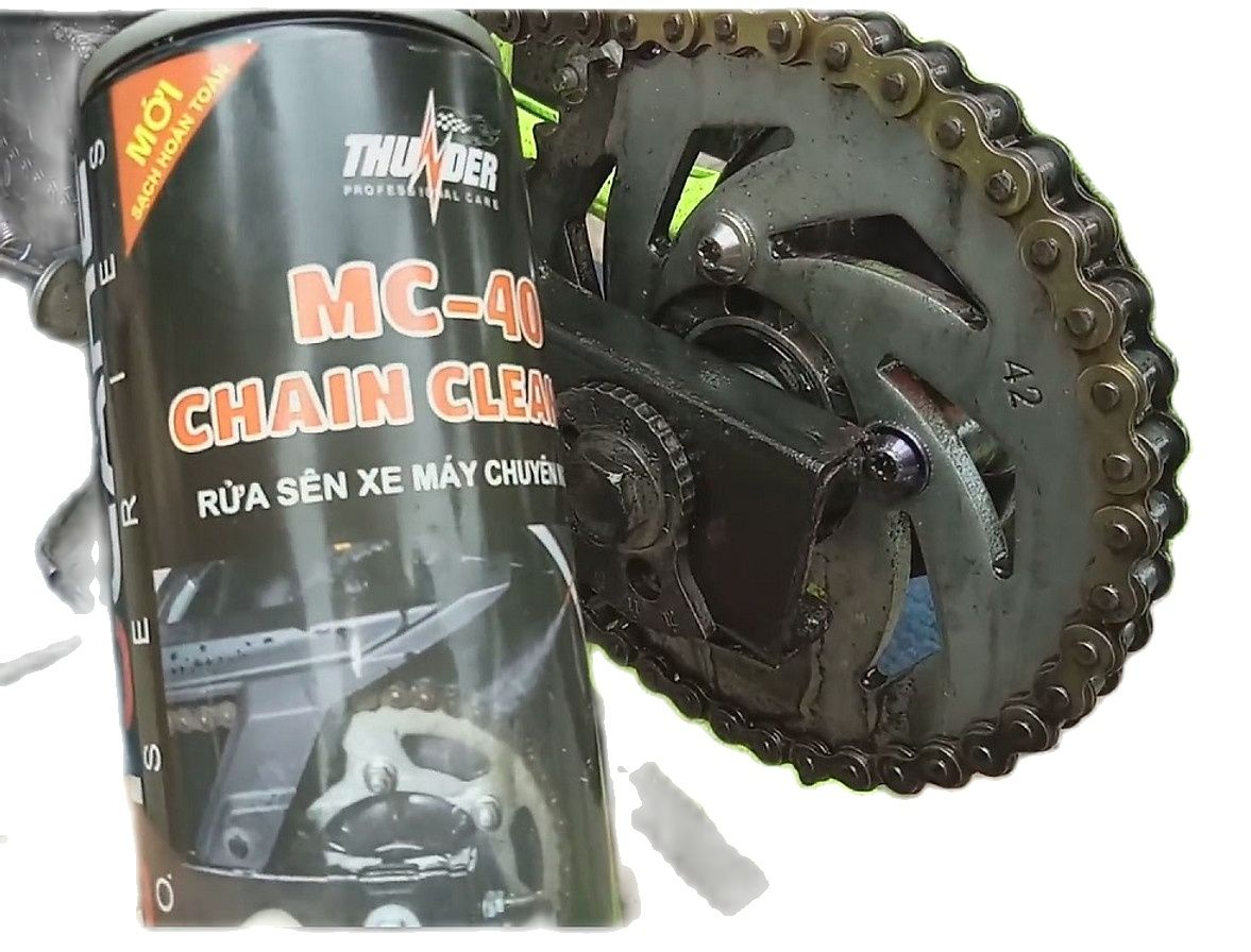 Chai xịt dưỡng sên thunder chain lube 400ml, vệ sinh sên mc-40 400ml , chai rửa sên mc-40 chain cleaner giúp vệ sinh sên, bảo dưỡng sên tiện lợi dễ dàng ...