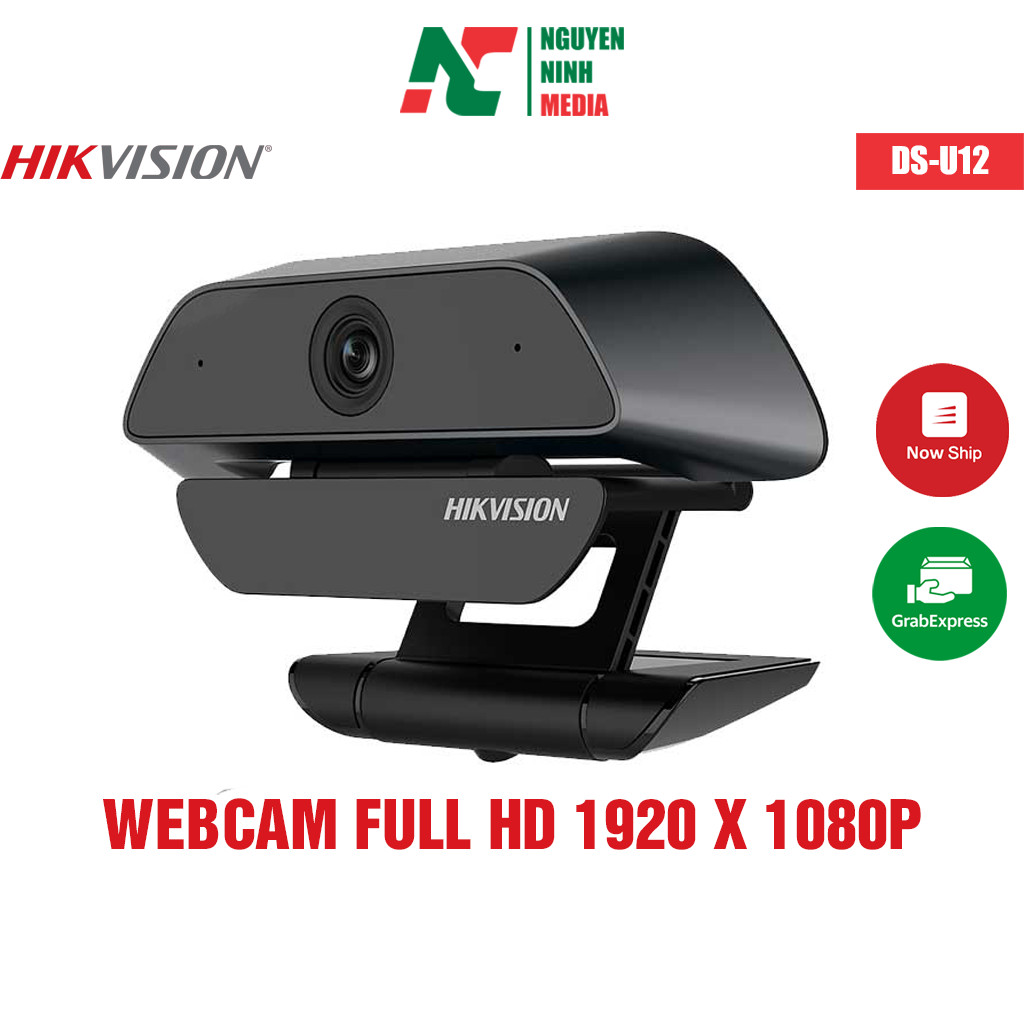 Webcam hikvision ds-u12 độ phân giải full hd siêu nét - tích hợp mic đàm thoại