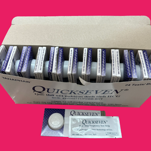 Hộp 24 Que thử thai Quickseven dành cho phụ nữ tại nhà hàng chính hãng