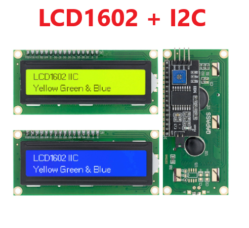 Màn hình lcd 1602 2004 5v xanh lá/xanh dương có đèn nền - kèm i2c