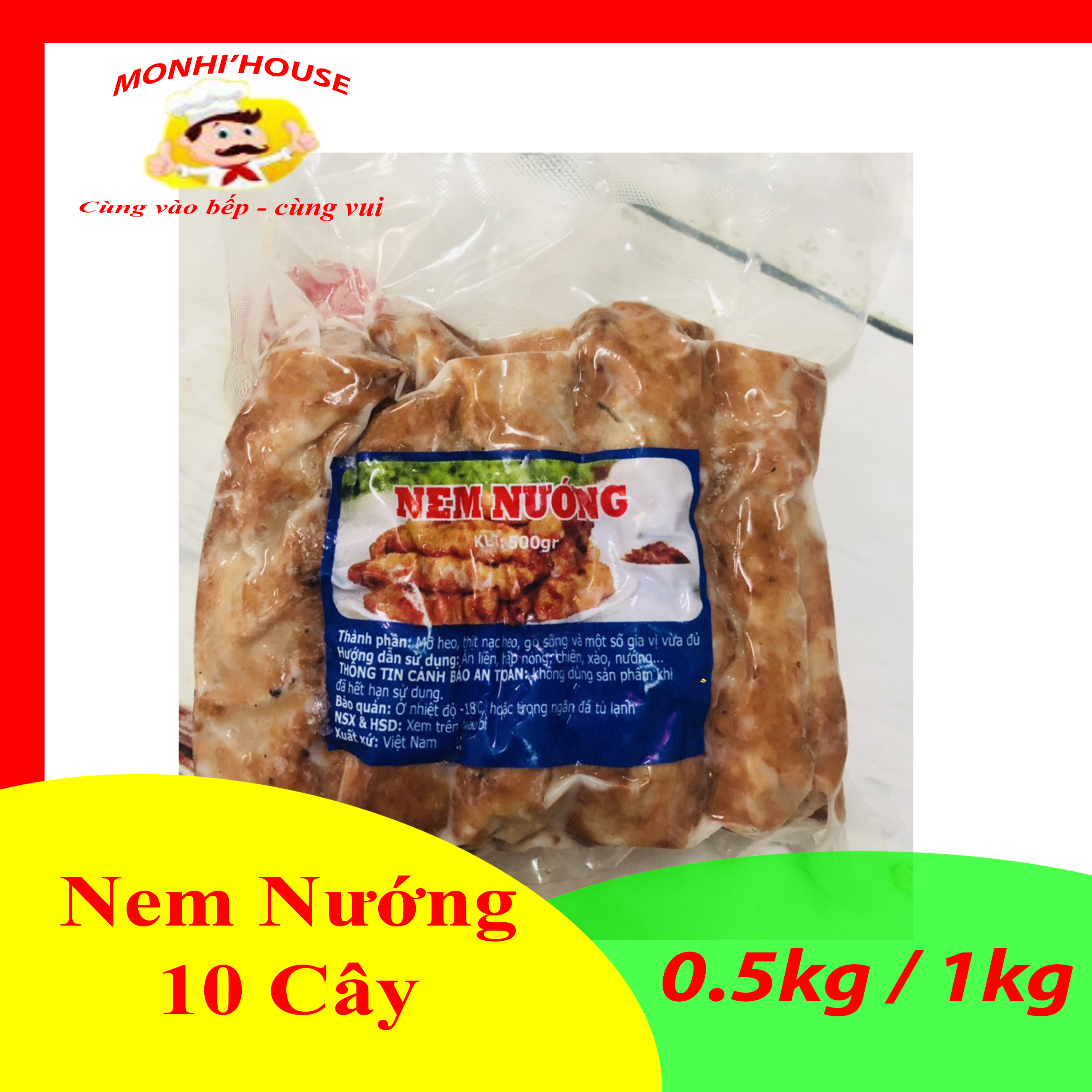 Gói 500g Nem nướng thơm ngon