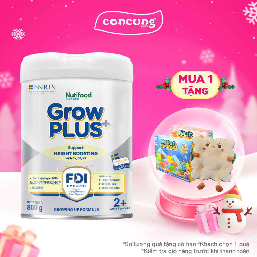 Sản phẩm dinh dưỡng công thức GrowPLUS+ 2+ (Bạc), 800g ( trên 2 tuổi)