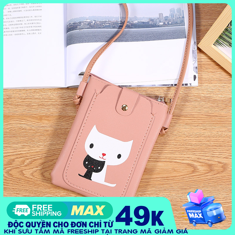 TÚI ĐEO CHÉO NỮ B-PCH7 ( Nhiều Màu 18cm x 13cm x 1cm ) để tiền, điện thoại thẻ, son, hàng Quãng Châu