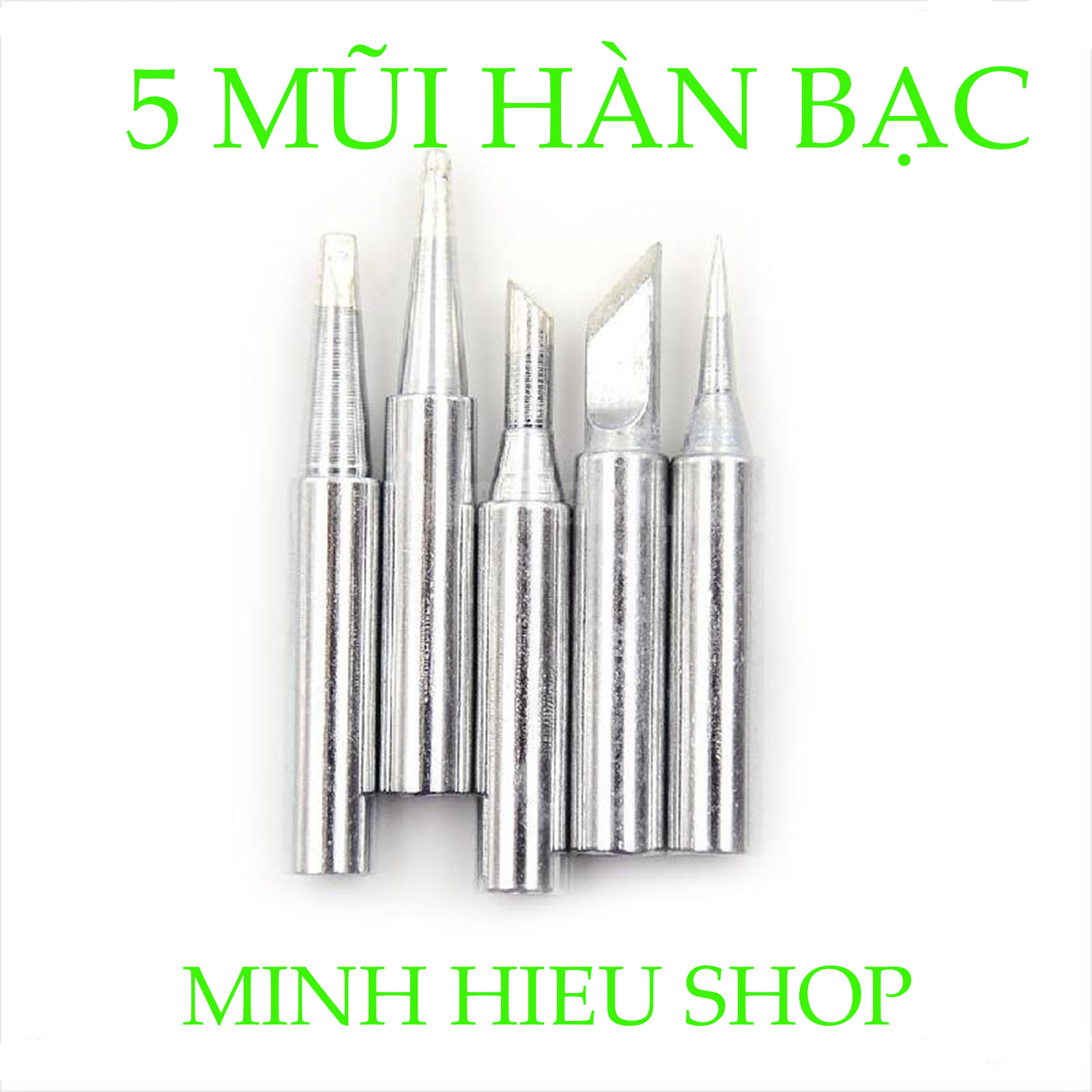 Set 5 mũi hàn điện 936 màu bạc_chất lượng