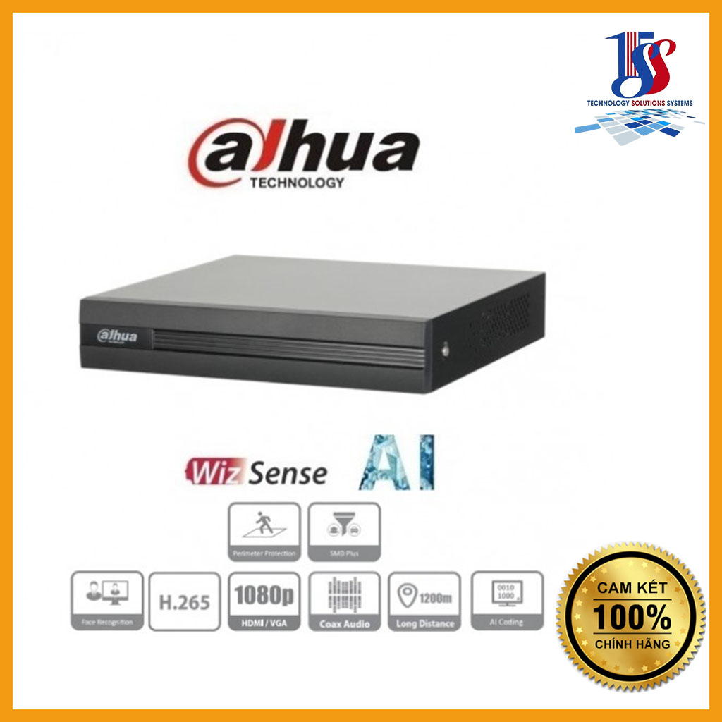 Đầu ghi dahua hdcvi dh-xvr5104hs 4 kênh vỏ sắt 265+,công nghệ wizsense, hỗ trợ 5m-n
