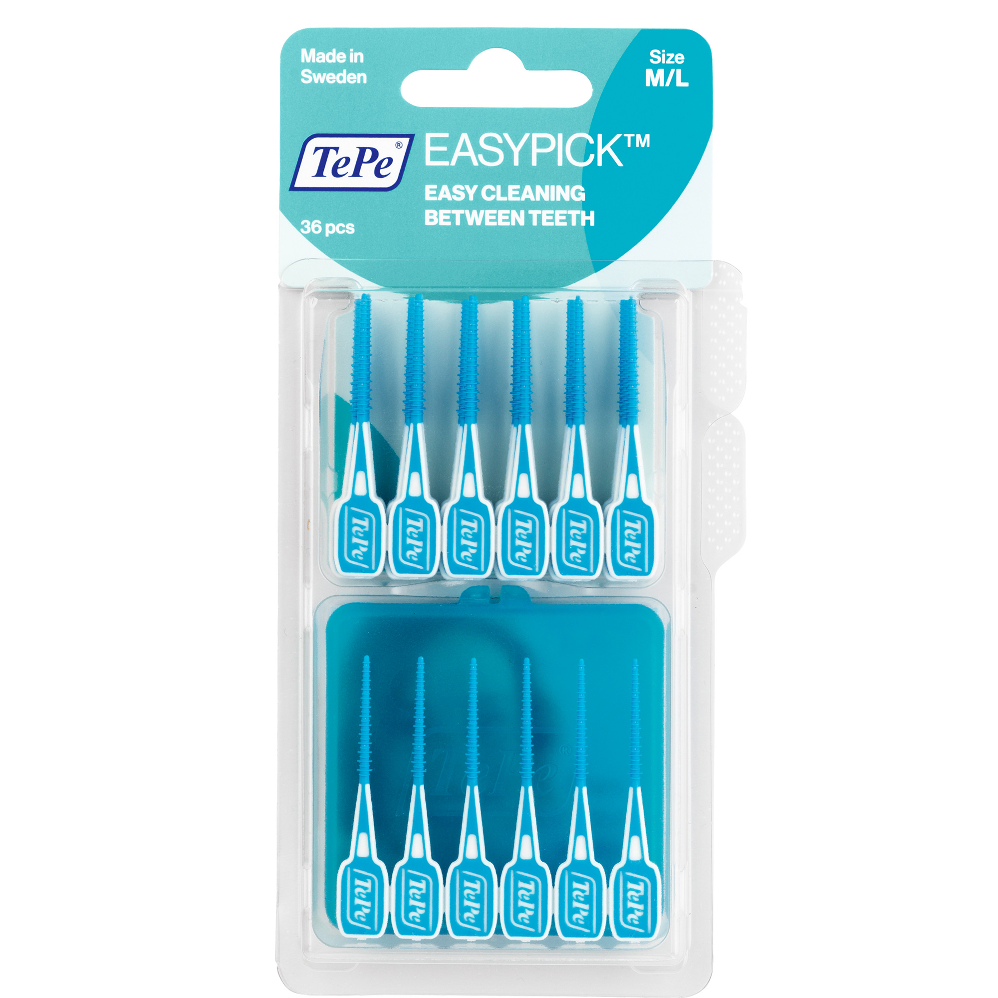 Tăm chải kẽ răng Tepe easypick M/L 36 cây màu xanh | Oralmart