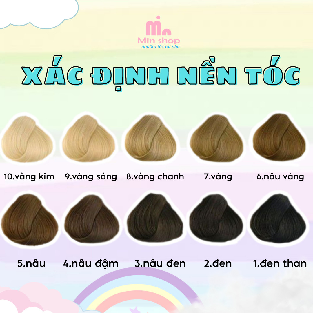 Thuốc nhuộm tóc màu nâu cam đất,tặng kèm oxy trợ dưỡng và bao tay