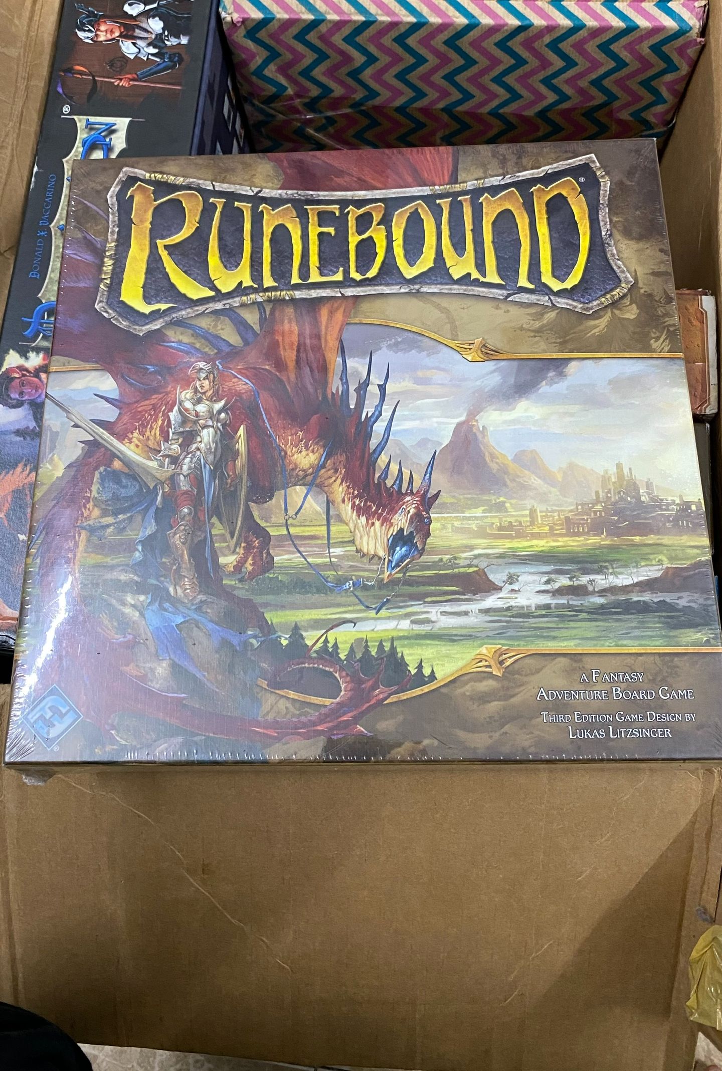 Bộ trò chơi Runebound Third Edition mới nguyên seal bản game gốc