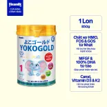 Sữa bột YOKO GOLD 1 850g (cho trẻ từ 0 - 1 tuổi) - Sữa cho trẻ sơ sinh Dưỡng chất tốt từ Nhật Bản, Vị Nhạt thanh mát, Tiêu hóa khỏe, giúp bé dễ hấp thu