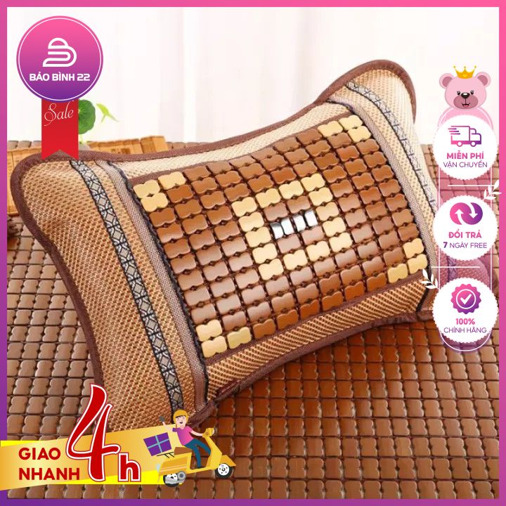 1 Gối ngủ trúc hạt cao cấp thoáng khí chống nóng - Thiết kế mây đan xen nhau tạo các lỗ thoáng giúp bạn không bị đổ mồ hôi và không gây bí bách khi gối - Bảo Bình 22