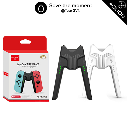 Grip sạc khi chơi AOLION dùng được khi xài ốp cho Joy-con Nintendo Switch