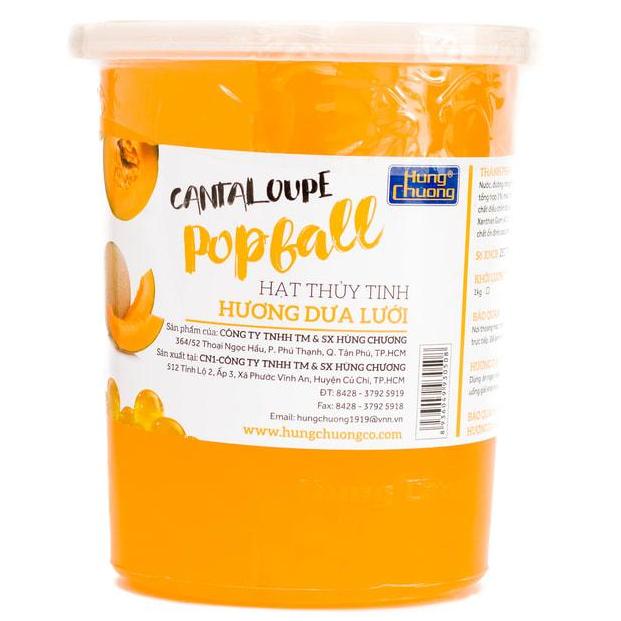 Thạch thủy tinh Popball Hùng Chương dưa lưới Hộp 1kg uống trà, trà sữa