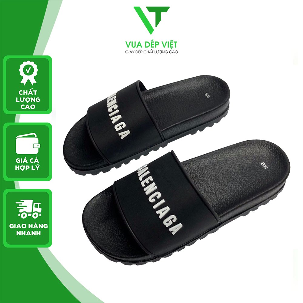 Dép quai ngang nam Balen đen DV01 dép nam thời trang siêu nhẹ đế cao 4cm chống trơn trượt mang êm chân - Vua Dép Việt