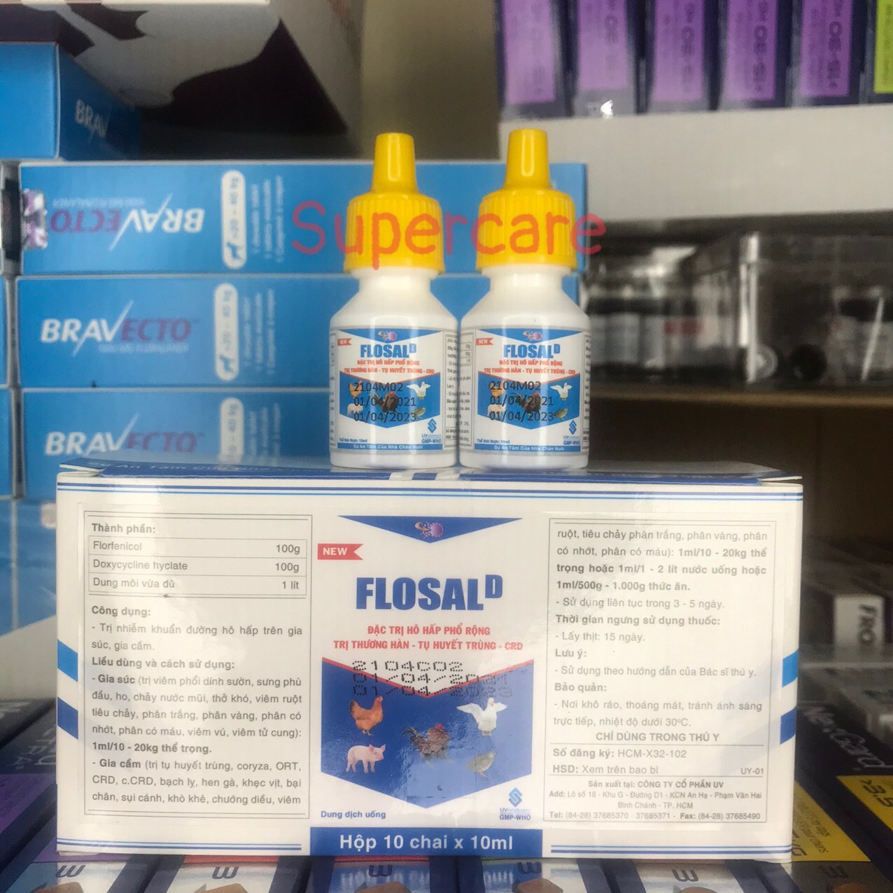 [Hoàn tiền 10%] [CÓ HỎA TỐC] Combo 2 Lọ Flosal D Hô Hấp Thương Hàn Viêm Ruột  Ở Chim Gà Đá Thú Cảnh