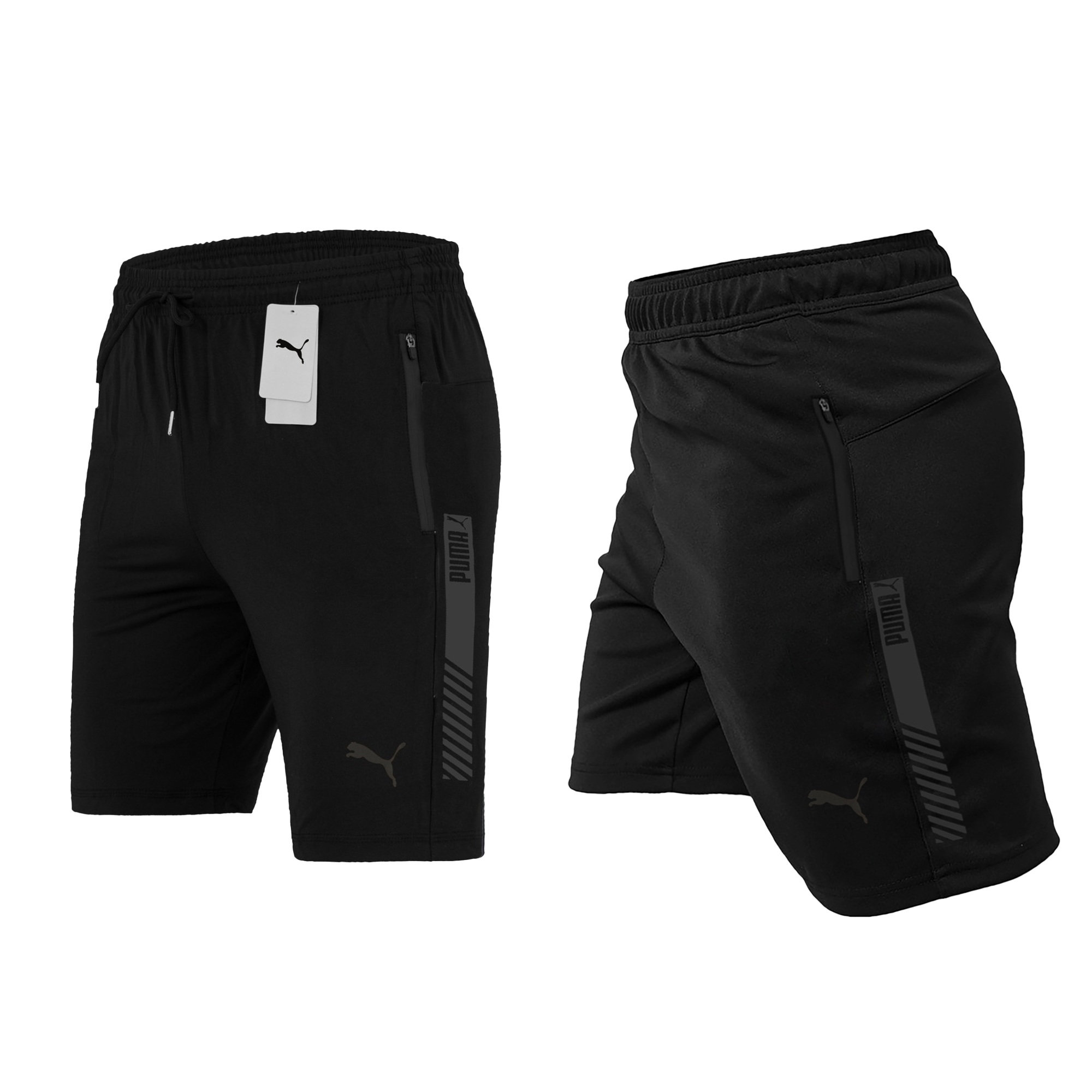 Quần short thun nam, quần đùi thun nam thể thao Q06 chất liệu thun thể thao poly co dãn in logo đẹp mắt