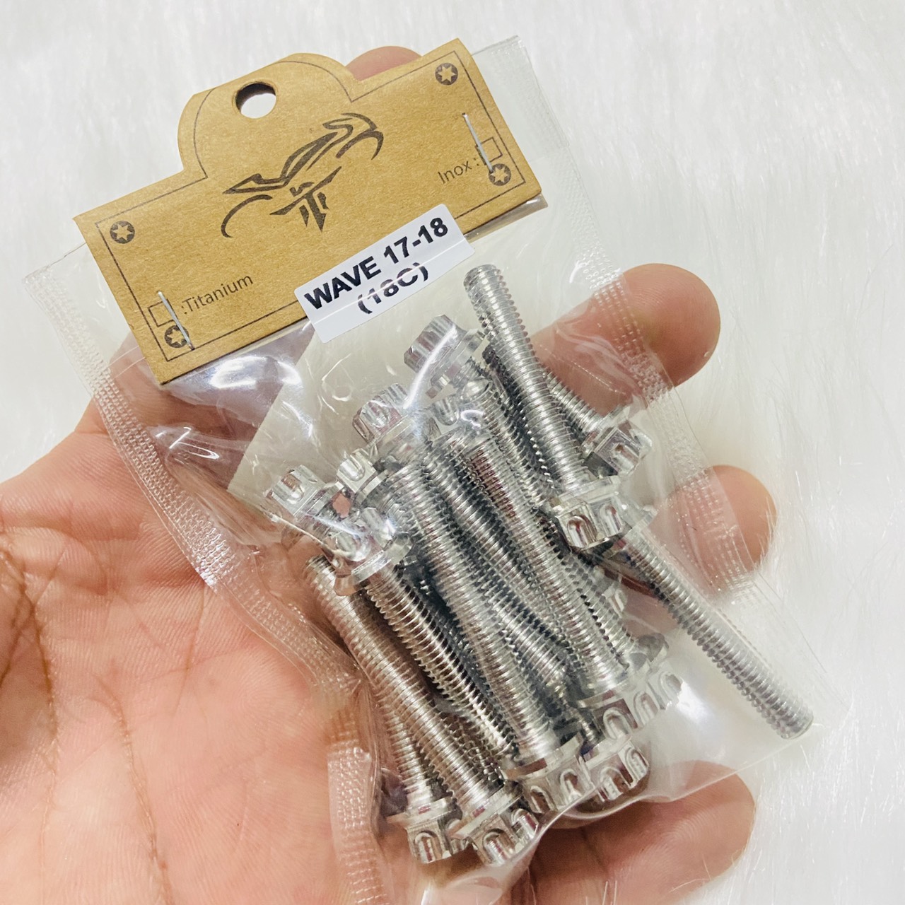 [HCM]( WAVE A 2017 TRỞ LÊN ) Bộ ốc lốc máy Salaya chất liệu inox 304 sử dụng cho WAVE S110 RSX ĐẦU BỎ VUÔNG