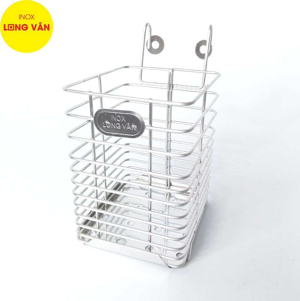  Ống đựng đũa muỗng 1 2 3 ngăn 100% INOX cao cấp 8x9x15 cm dụng cụ nhà bếp tiện lợi. 