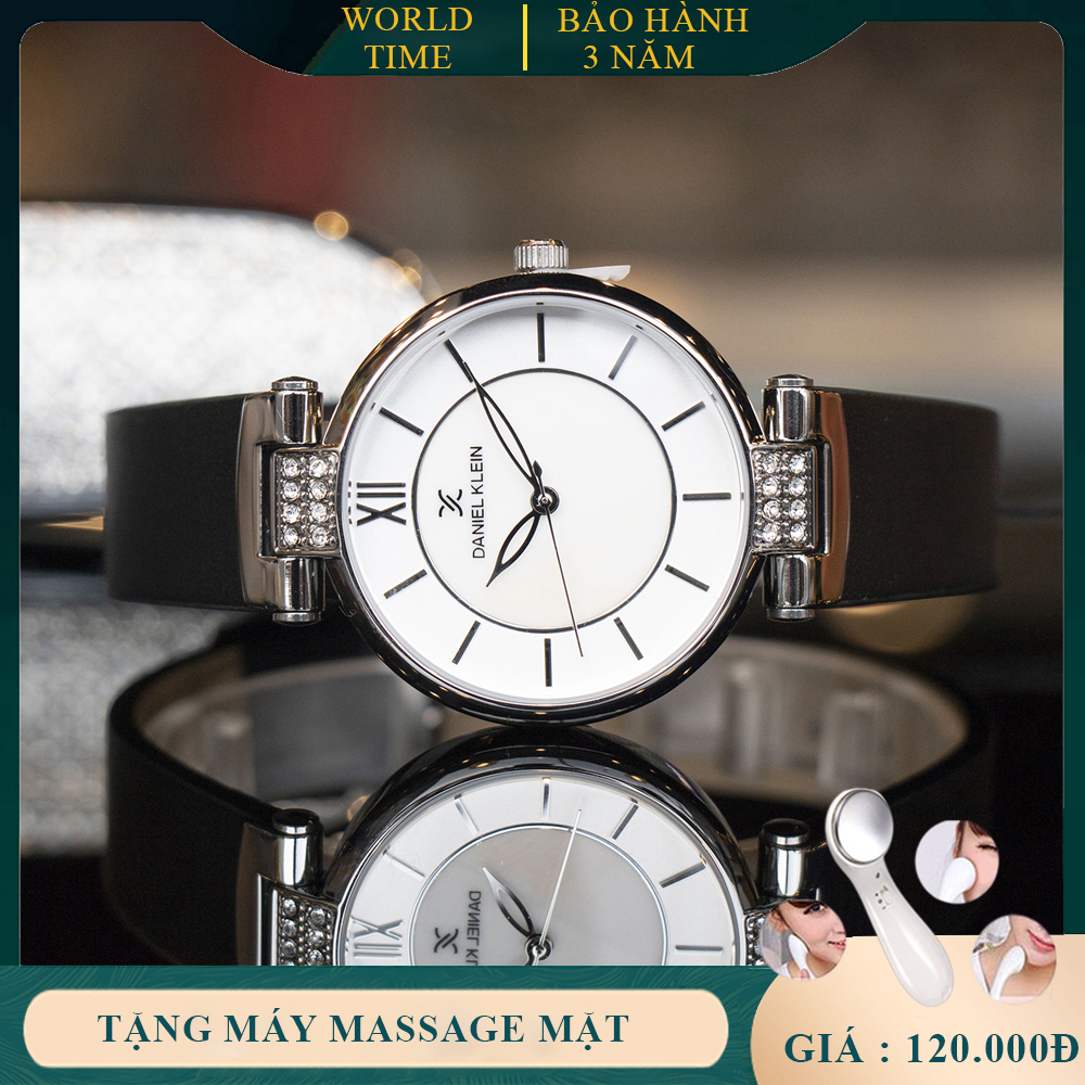 Đồng hồ nữ Daniel Klein DK12079-1 Full Box,Thẻ BH 3 năm, Kính Mineral  Chống nước, Chống xước, Dây Da Cao Cấp