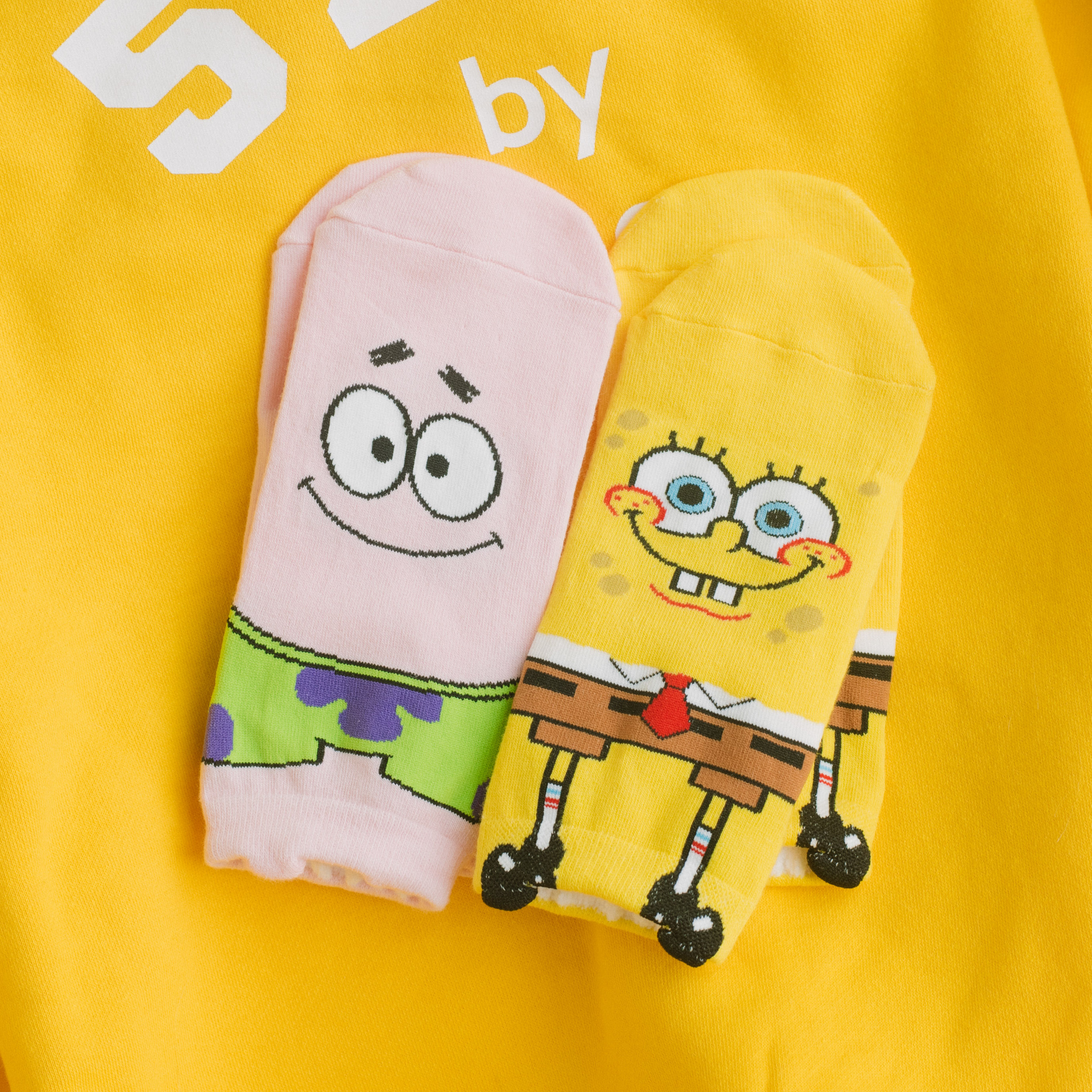 SPONGEBOB FACE LOW - Tất vớ thấp cổ unisex nhân vật hoạt hình Bọt Biển Sao Biển Patrick, bản quyền chính hãng nhập khẩu Hàn Quốc