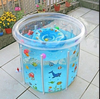 BỂ BƠI ĐỨNG CHO BÉ TẶNG PHAO ĐỠ CỔ