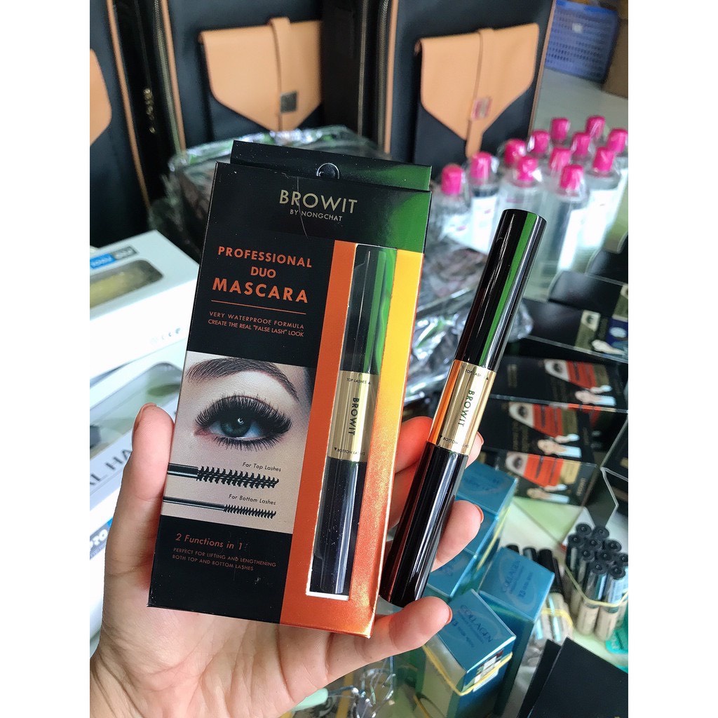 Mascara 2 đầu Browit Nongchat 1 đầu to chuốt mi trên 1 đầu siêu nhỏ chuốt mi dưới