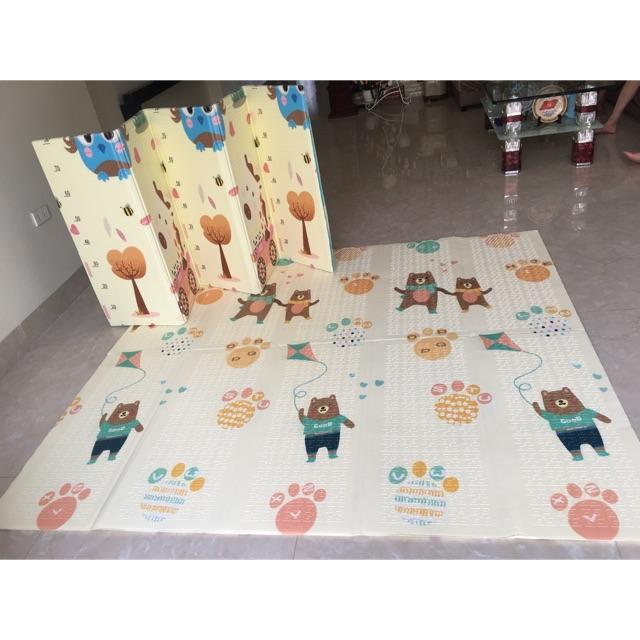 Chiếu xốp - Thảm chơi 2 mặt XPE cho bé loại dày 1,8mx2m GẤP GỌN LẠI ĐƯỢC