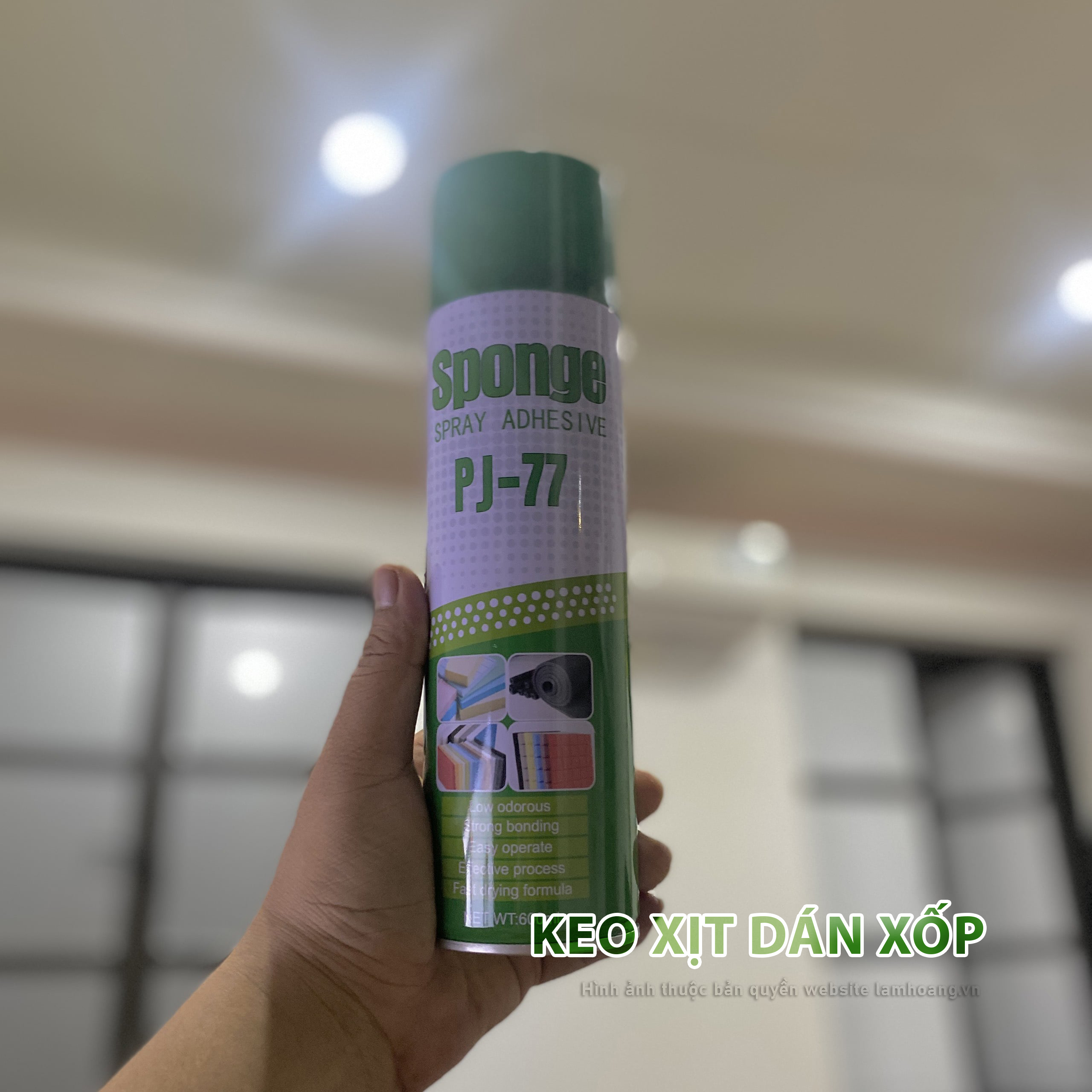 Keo Dán Xịt Đa Năng PJ77 Dán Xốp Mút Giấy Decal Không Mùi Siêu Dính Tiết Kiệm 80% | KHO KEO XỊT HCM