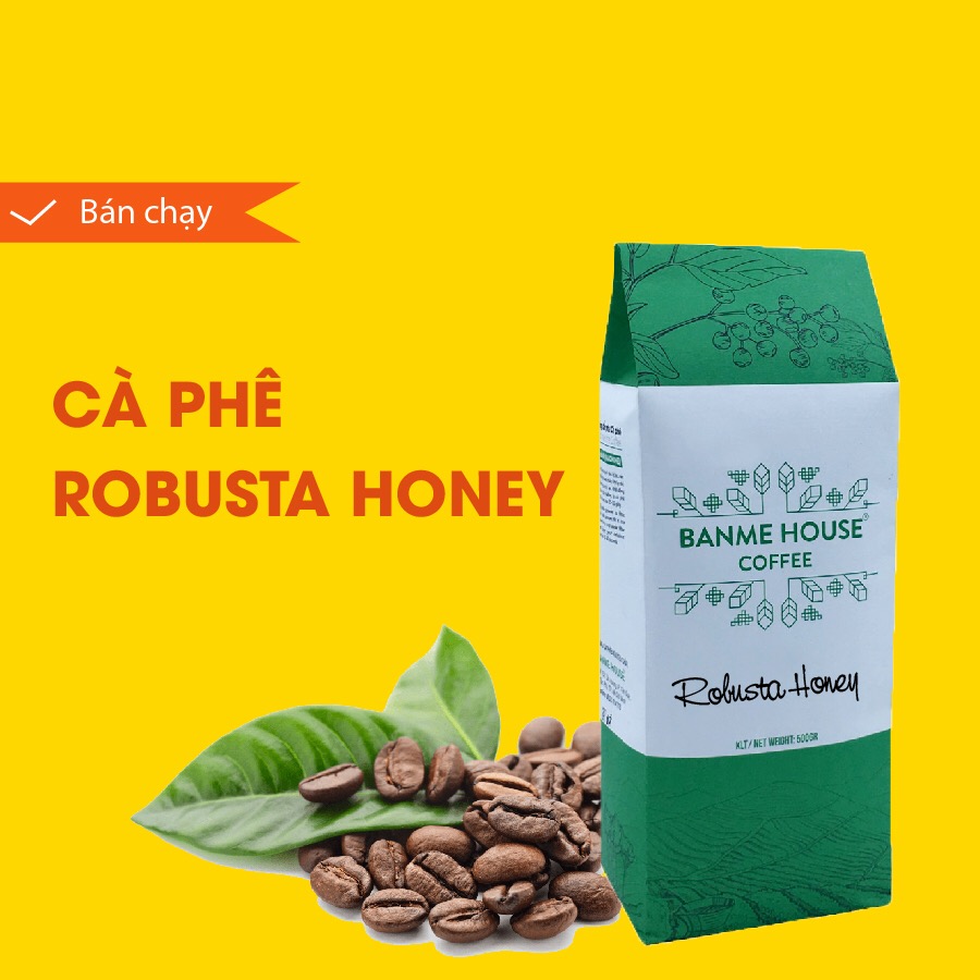 500gr cà phê nguyên chất robusta red honey