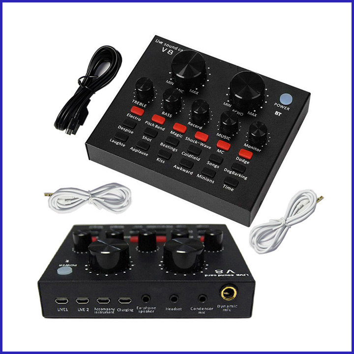 Soundcard V8 chuyên hát livestream, karaoke
