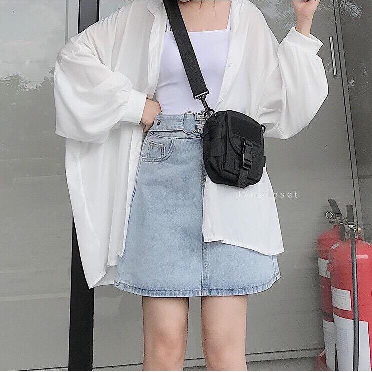 Áo sơ mi trắng tay bồng đẹp/ áo sơ mi trắng nữ/ áo sơ mi dài tay nữ