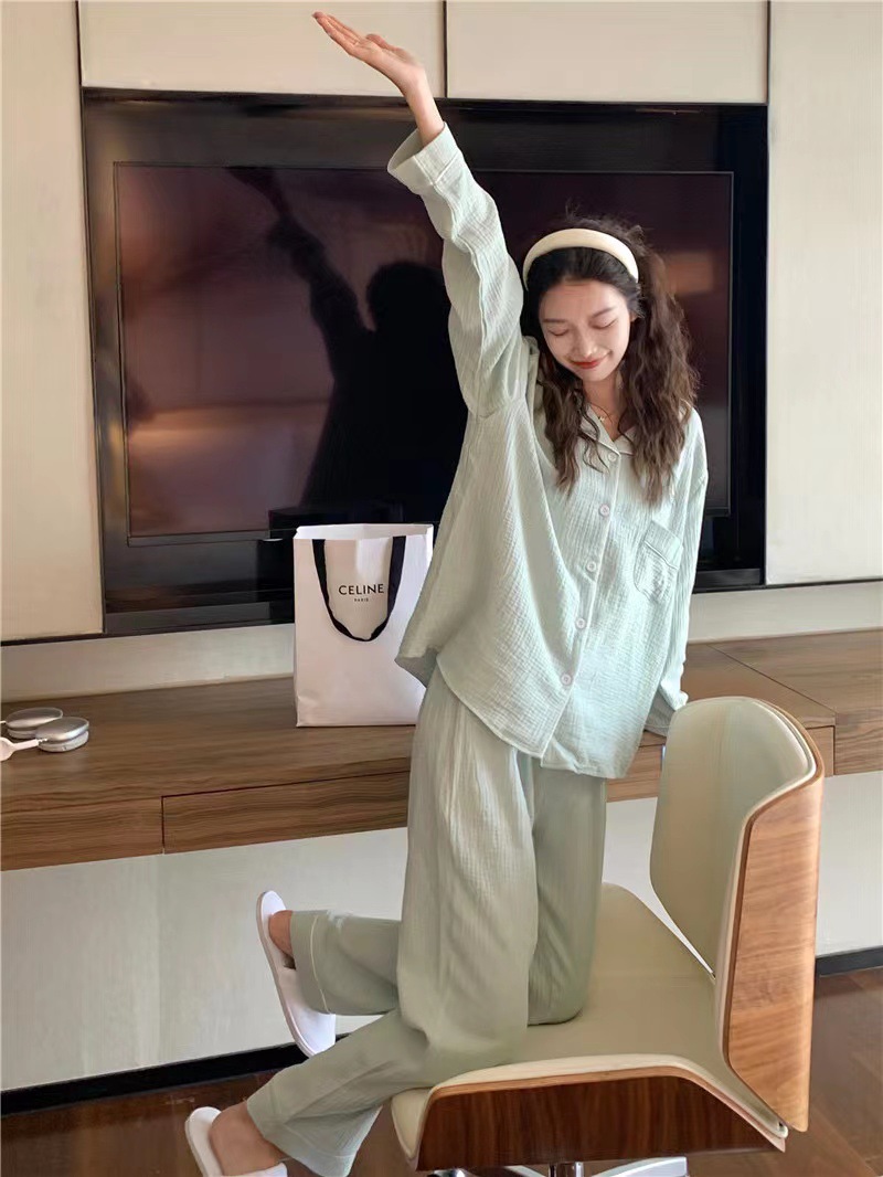 Set bộ đũi xốp Hàn dài tay quần dài sang trọng cao cấp có size.