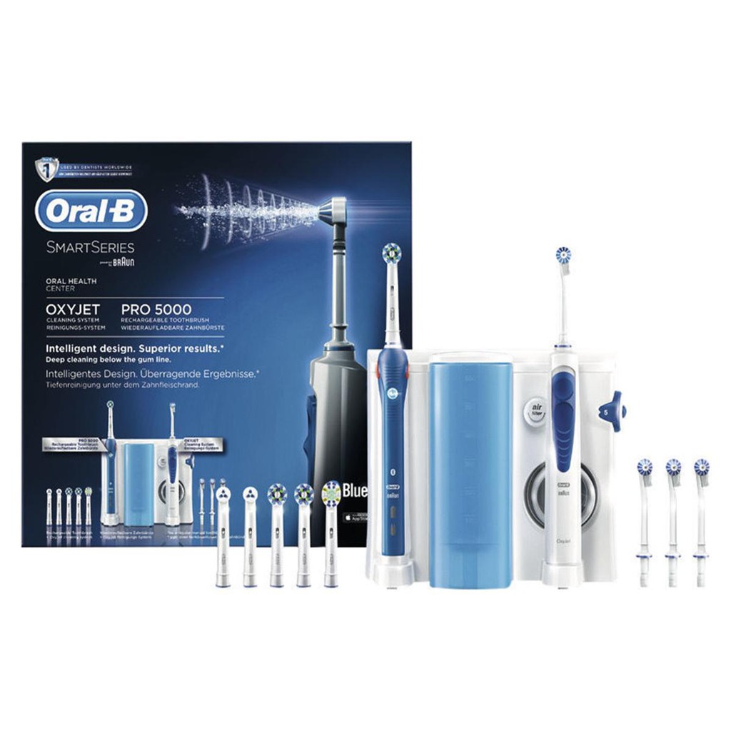 Hàng Đức - Bộ tích hợp Tăm nước Oral B Oxyjet và Bàn chải đánh răng điện Oral B Smart 5000 kết nối Bluetooth