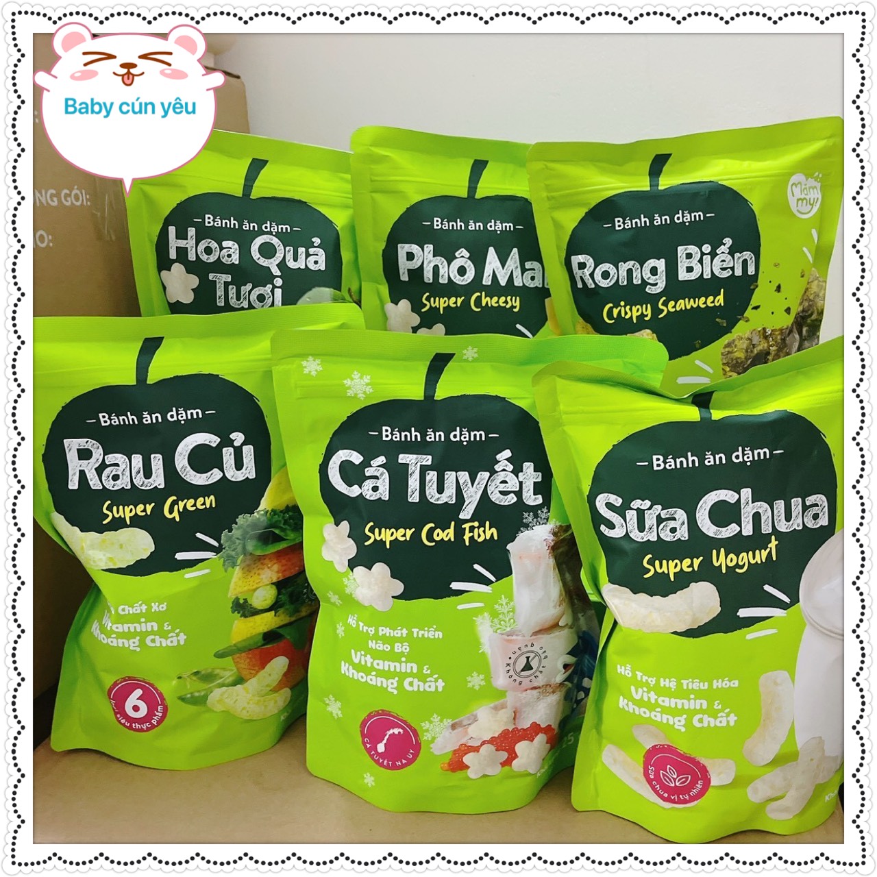 Bánh ăn dặm Mămmy cho bé từ 6 tháng Mămmy dạng que và dạng vòng