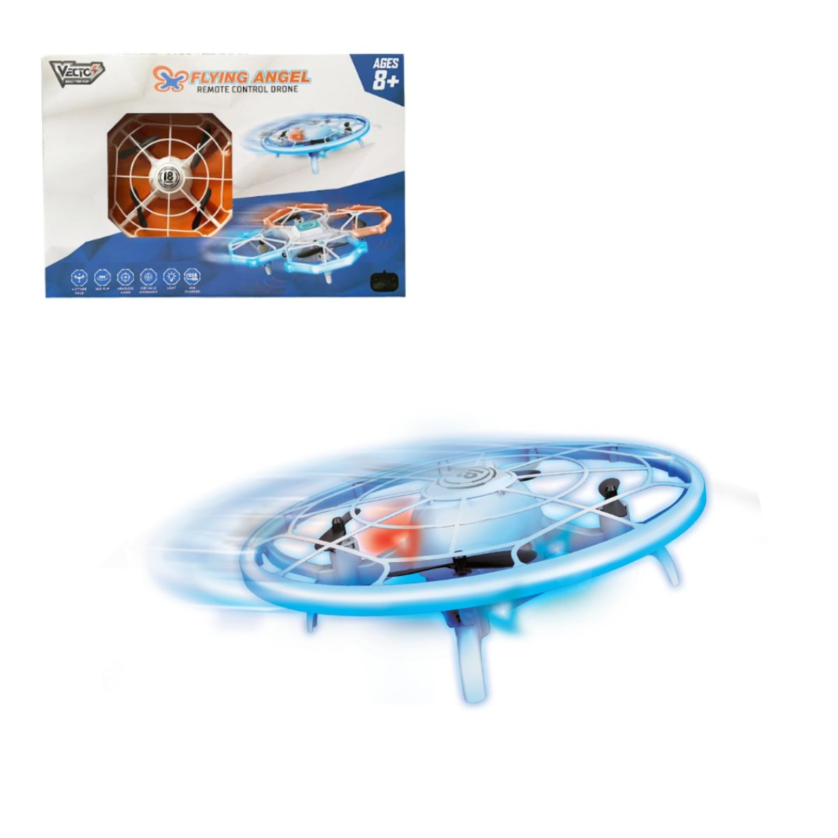 Flying Angel Remote Control Super Flying Vehicle Toy (Round) Vecto Vty18