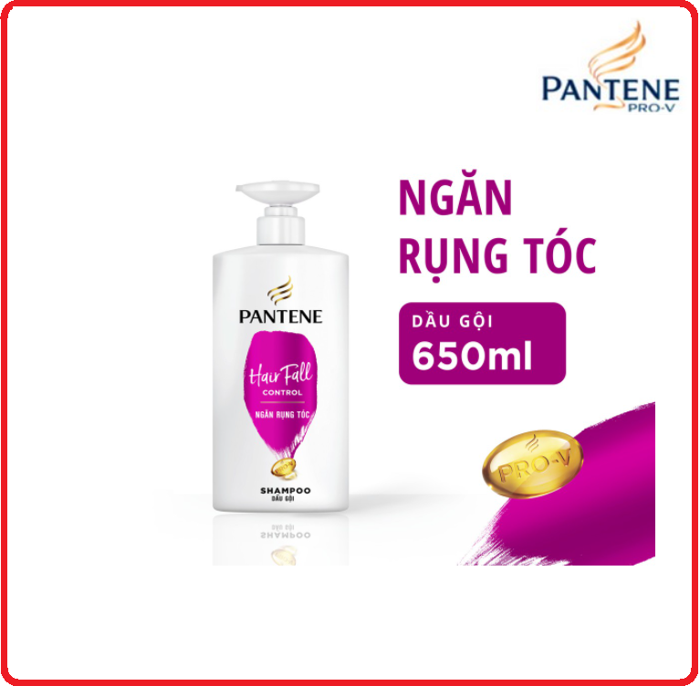 Dầu gôi pantene suôn mượt óng ả chai 650ml