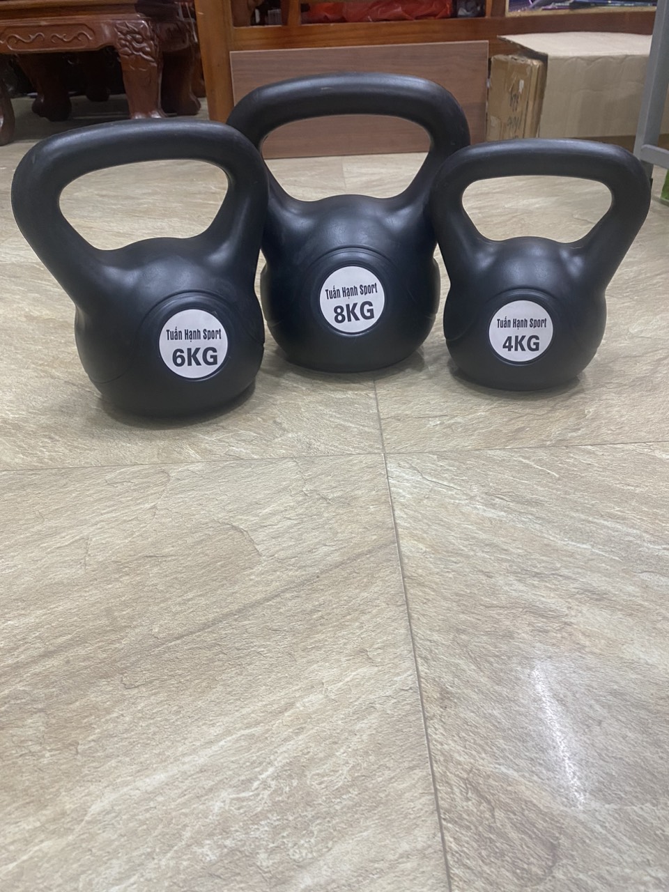Tạ ấm, tạ bình vôi, tạ chuông 4kg,6kg,8kg đúc sẵn đủ cân