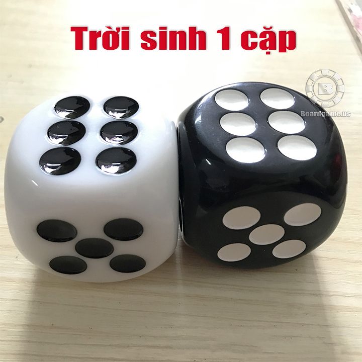 2 viên xúc xắc siêu khủng 50mm trắng và đen