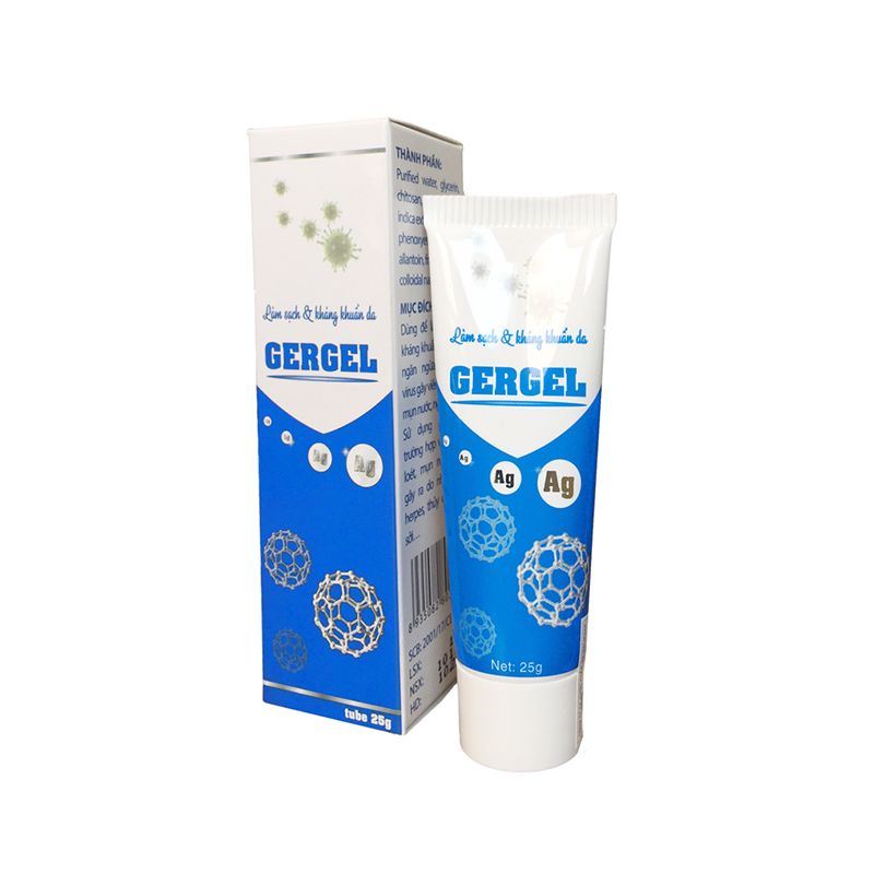 Kháng khuẩn và làm sạch da - Kem bôi ngoài da Gergel - Tuýp 25g