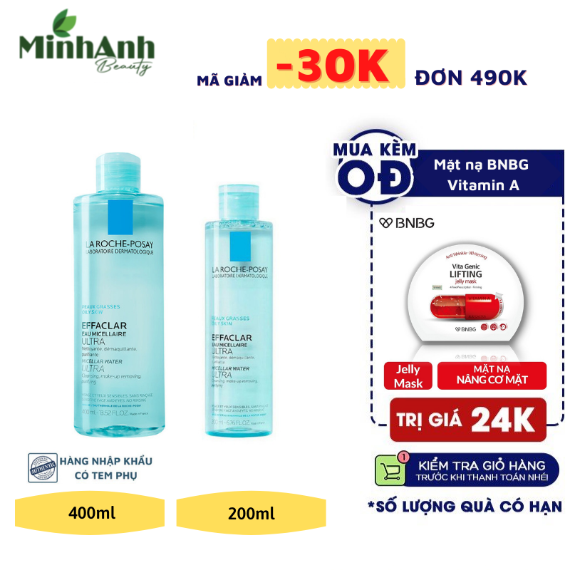 [Da dầu mụn nhạy cảm] Nước Tẩy Trang La Roche-Posay Dành Cho Da Dầu Mụn, Da Nhạy Cảm Micellar Water Ultra Oily Skin