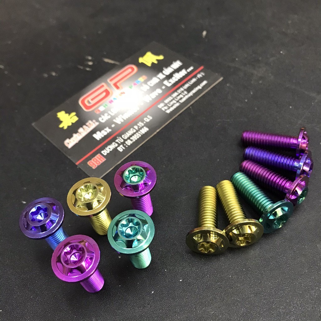 [HCM]1 con Ốc đĩa 8li25 h3.5 d16 mỏng Mẫu Mới Titan Gr5 thông dụng các loại xe Yamaha  xe thay đĩa kiểu