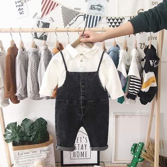 Yếm bò tai thỏ kèm áo cho bé yêu