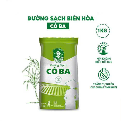 Combo 9 Gói  Đường Kính Trắng Cô Ba Biên Hòa (1kg/gói) - AZAGO