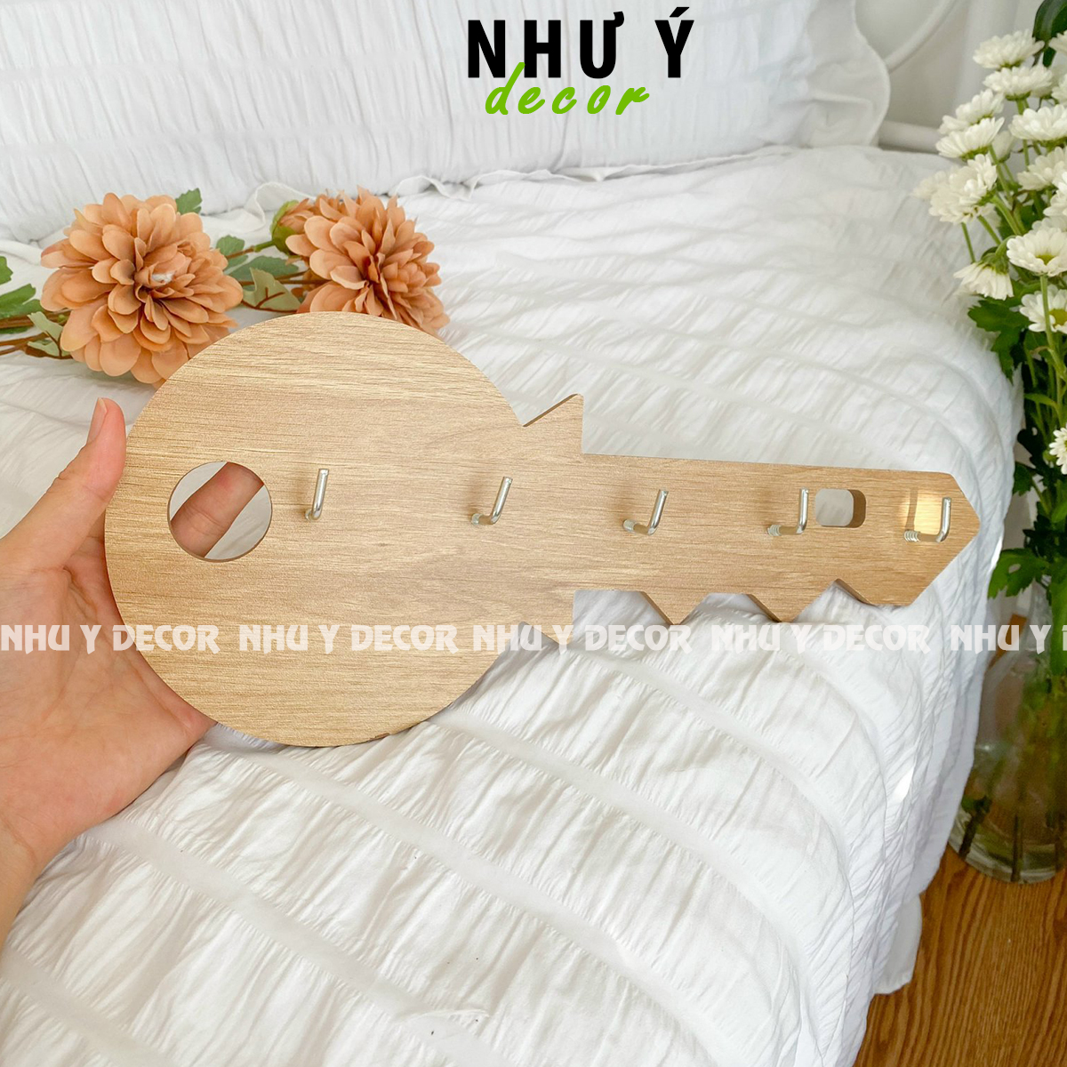 Móc treo đồ dán tường chịu lực, móc dán tường hình chìa khóa, con cá siêu dễ thương móc treo đồ cute