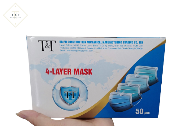 Khẩu Trang Y Tế 4 Lớp Kháng Khuẩn - T&T - TT06