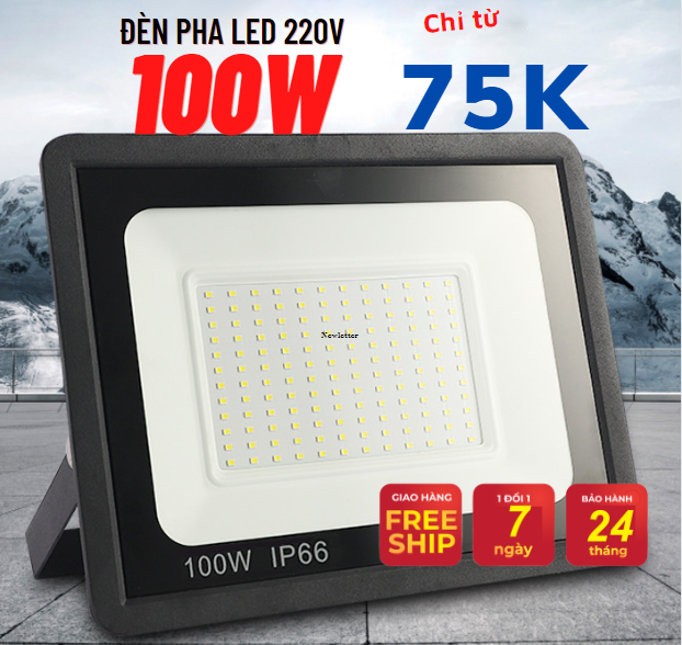 Đèn led, đèn pha siêu sáng ngoài trời chống nước, tiết kiệm điện năng 20w, 30w, 50w, 100w led thang trang