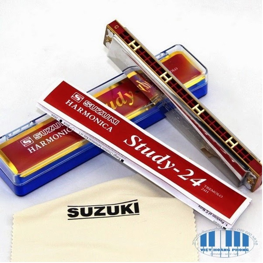 Kèn harmonica tremolo Suzuki Study 24 key C