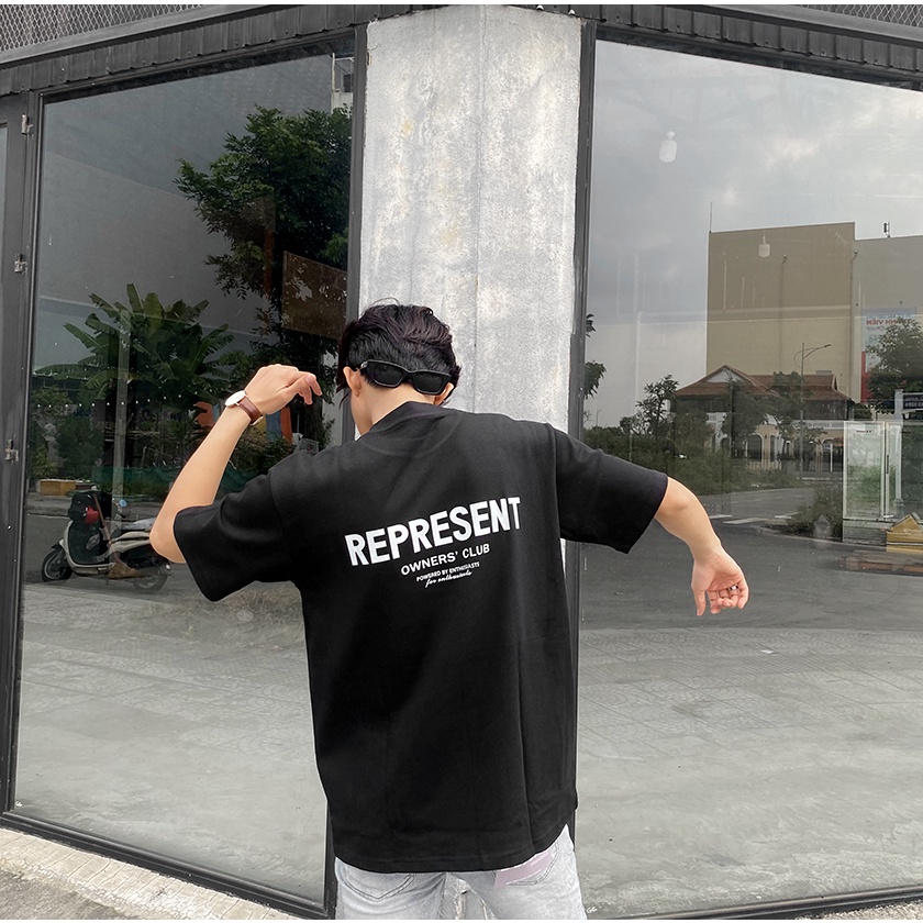 Áo thun represent tee - áo thun form rộng essential